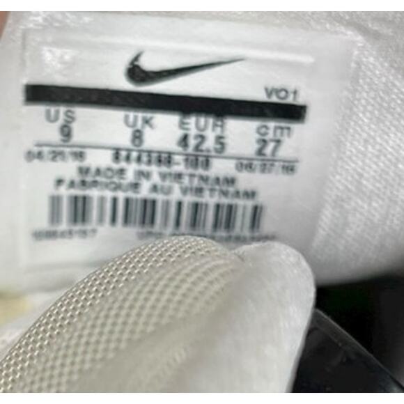 Mens Nike Hyperdunk TB High Basketball Sneakers Size 9 White Black - Picture 6 of 6